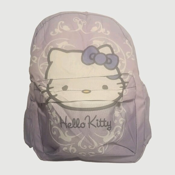 Sanrio Hello Kitty Patterned BackPack Bag Purple Back To School - Picture 1 of 7